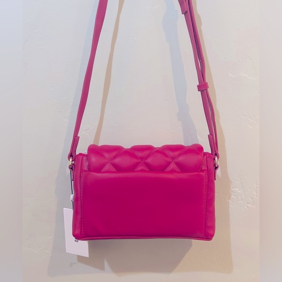 JASON WU Fuscia Aria Quilted Flap Over Vegan Leather Crossbody - Picture 4 of 8